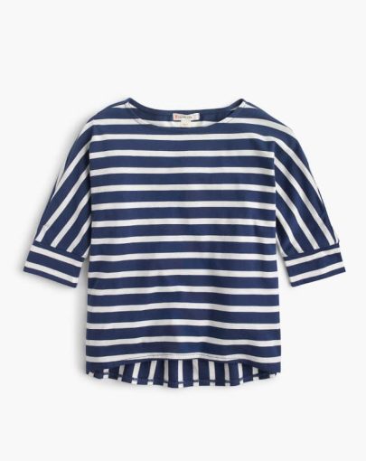 Girls' mixed-stripe shirt