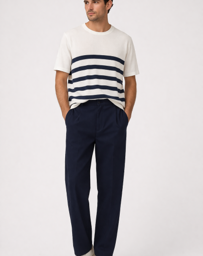 Maglia reserved linen blend + Pantalone elegante blu