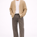 Cardigan reserved + Jeans Baggy e Maglia in cotone bianco