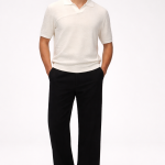 Pantalone nero elegante + maglia di filo