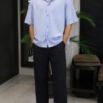 Camicia Over + Pantalone blu
