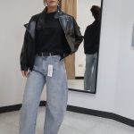 Giubbotto ecopelle + Jeans